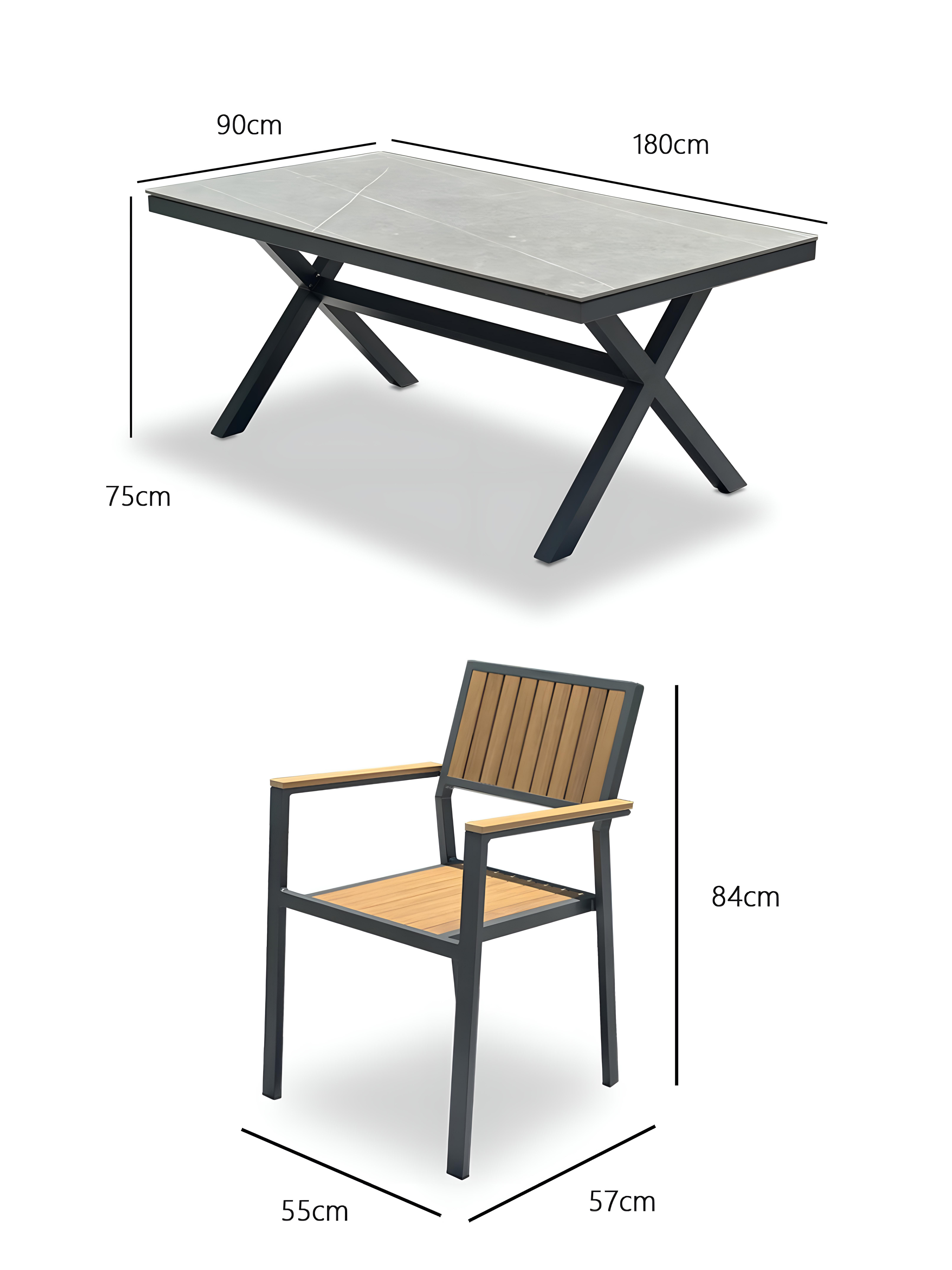 teak outdoor dining set (3)