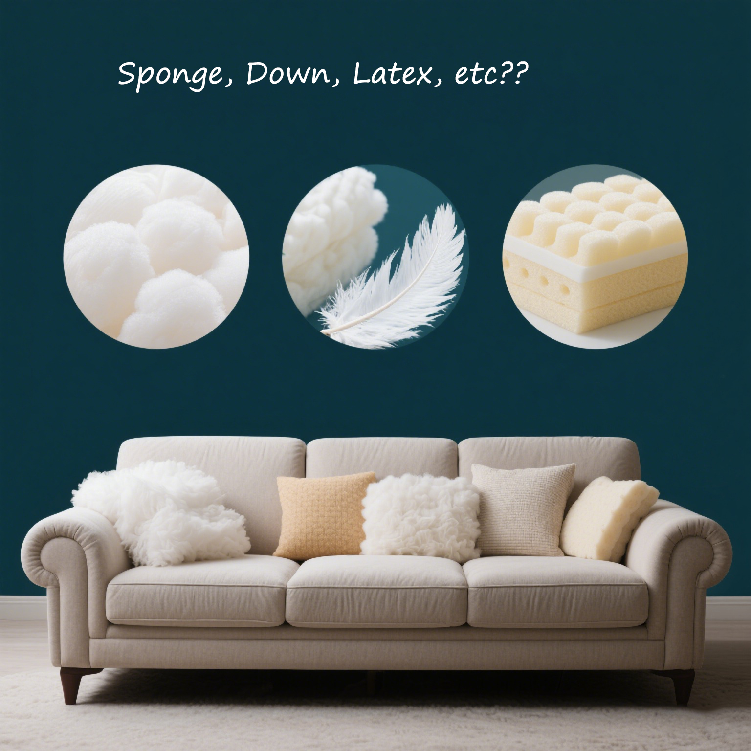 Choice of sofa filling: sponge, down, latex, etc.