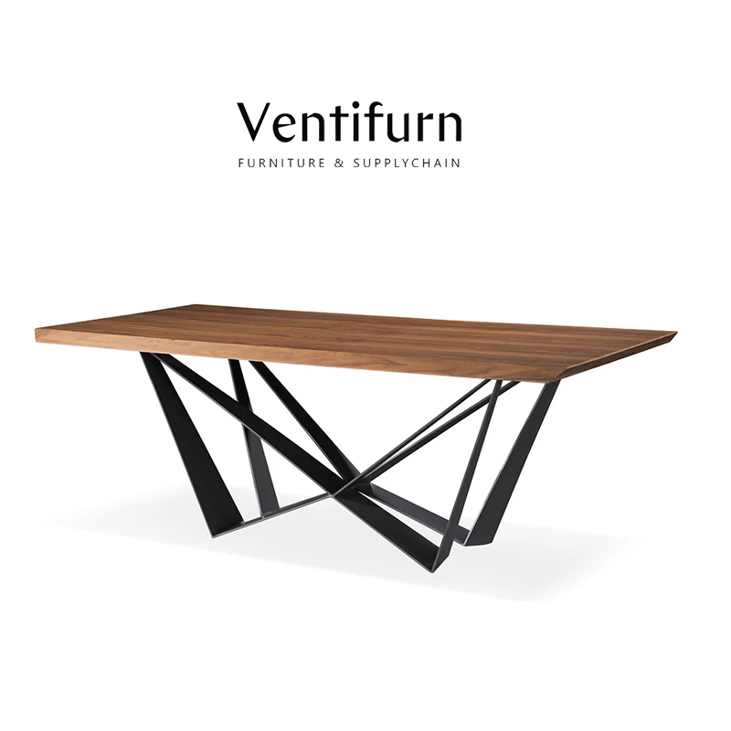 minimalistic wooden dining table set 6 seater luxury