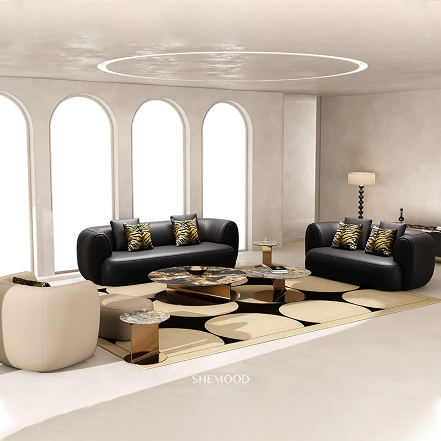 italian black leather sofas furniture for home luxury