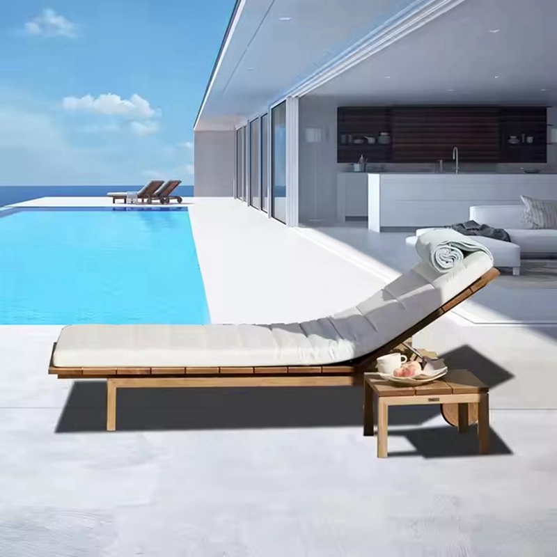 Wooden Patio Pool Garden Sun Loungers Chair