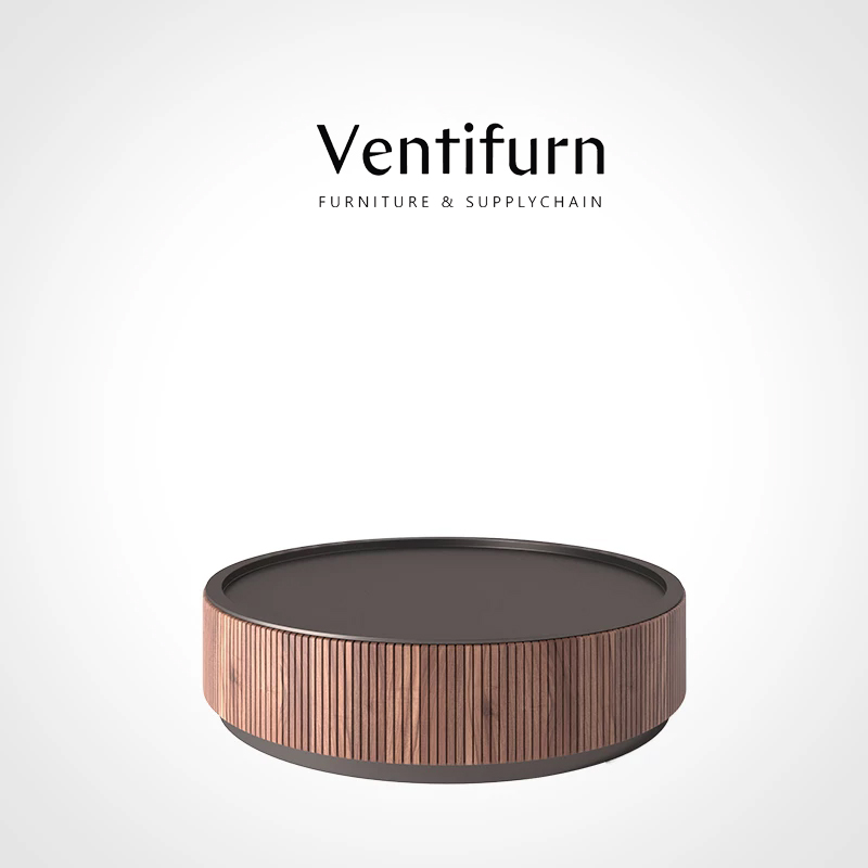round wooden coffee table modern design italian style