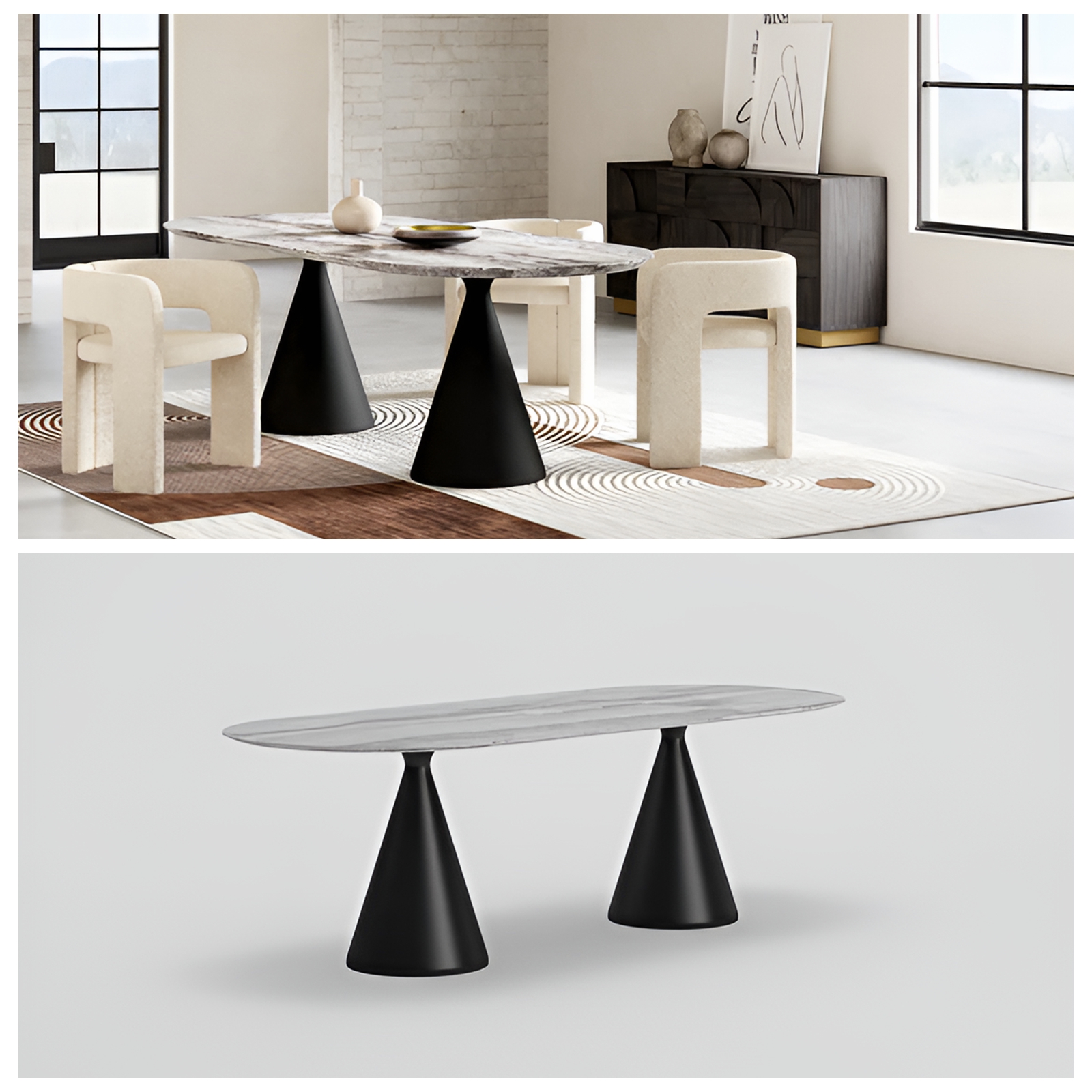 oval dining table