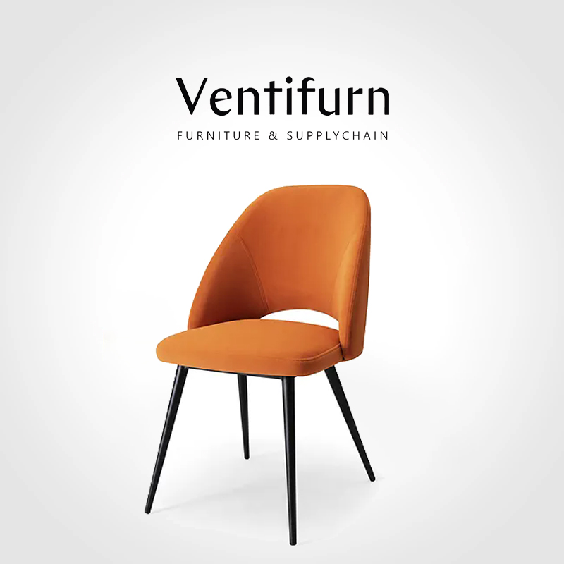 luxury commercial orange dining chairs for restaurant
