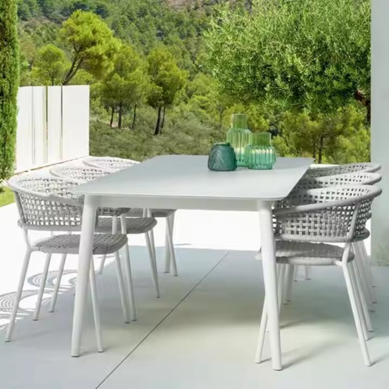 6 Seater cafe outdoor table and chair set