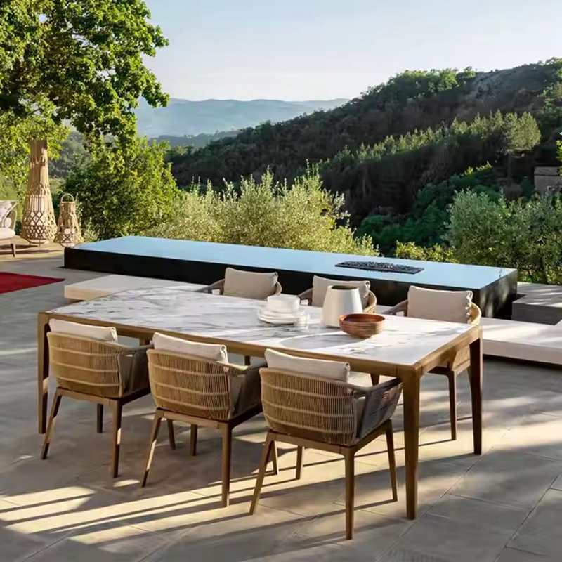 wicker outdoor dining chairs set of 6
