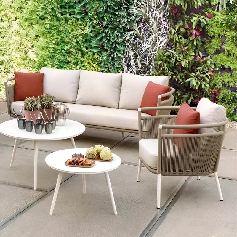 rope woven patio sofa set outdoor garden set