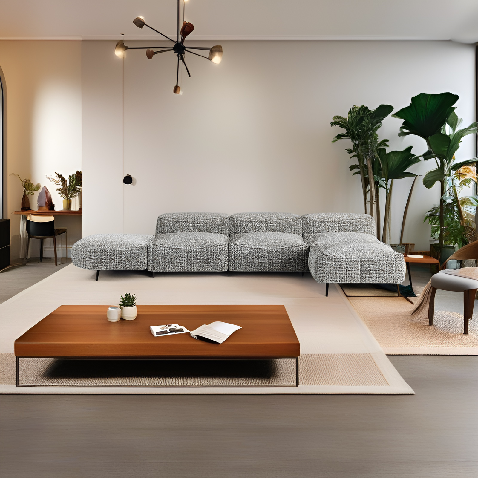 modern corner 4 seater modular sofa set