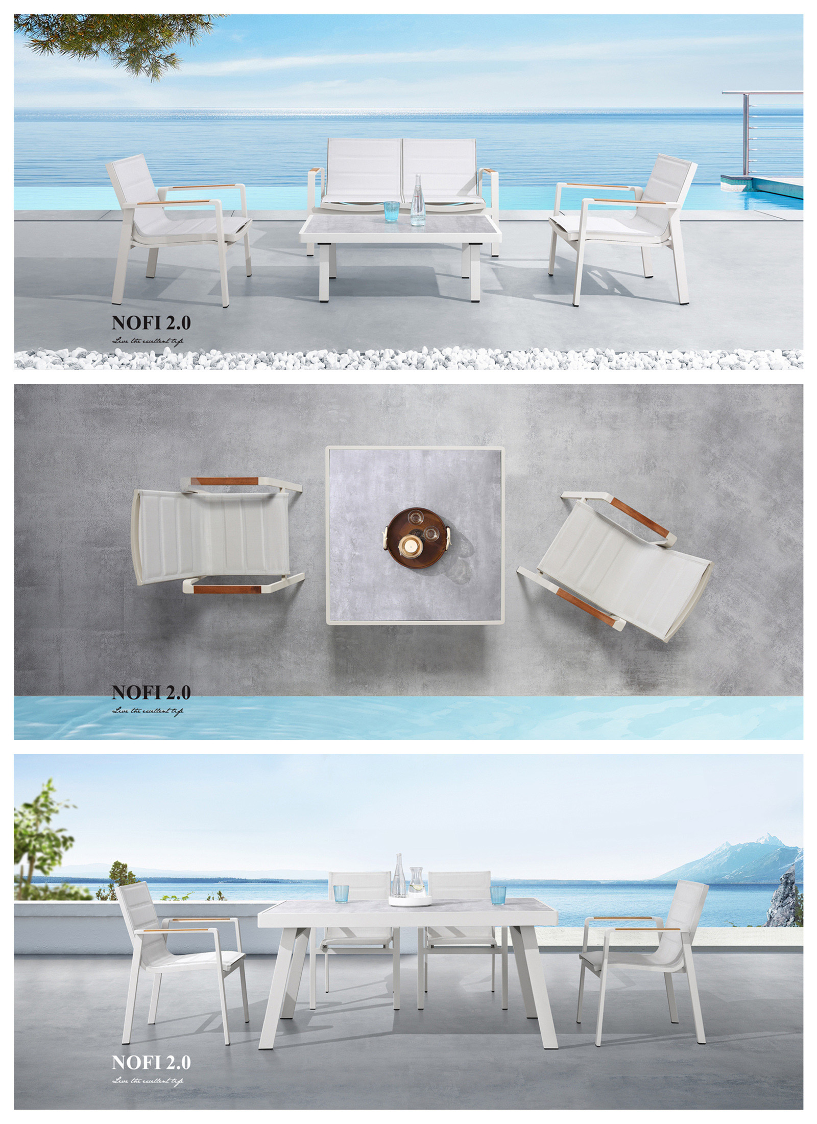 cast aluminum garden furniture white (1)
