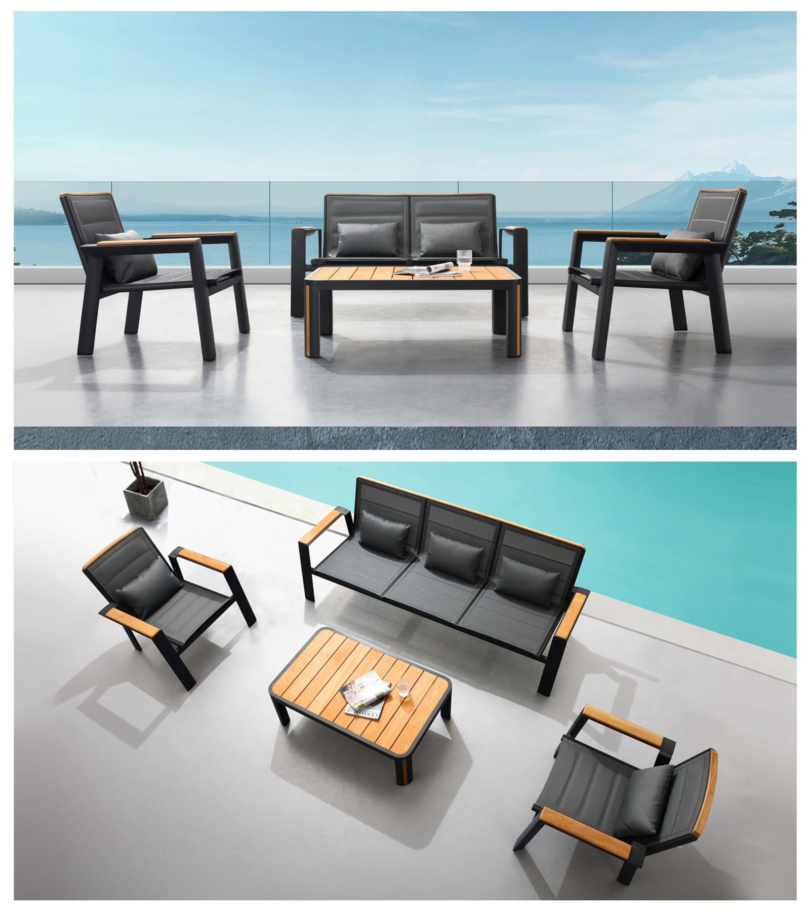 aluminum lounge chairs (2)