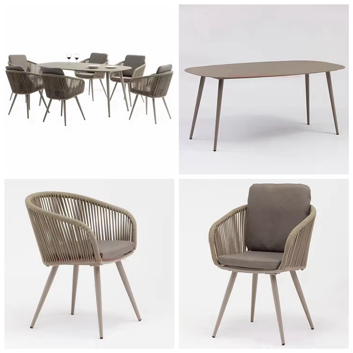 aluminum patio dining set (2)