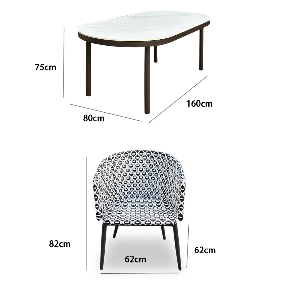 outdoor dining chairs set of 6 (2)