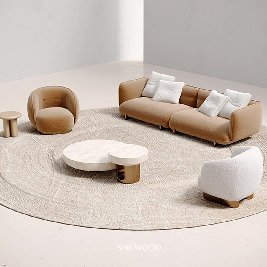 luxury fabric sectional sofa set living room