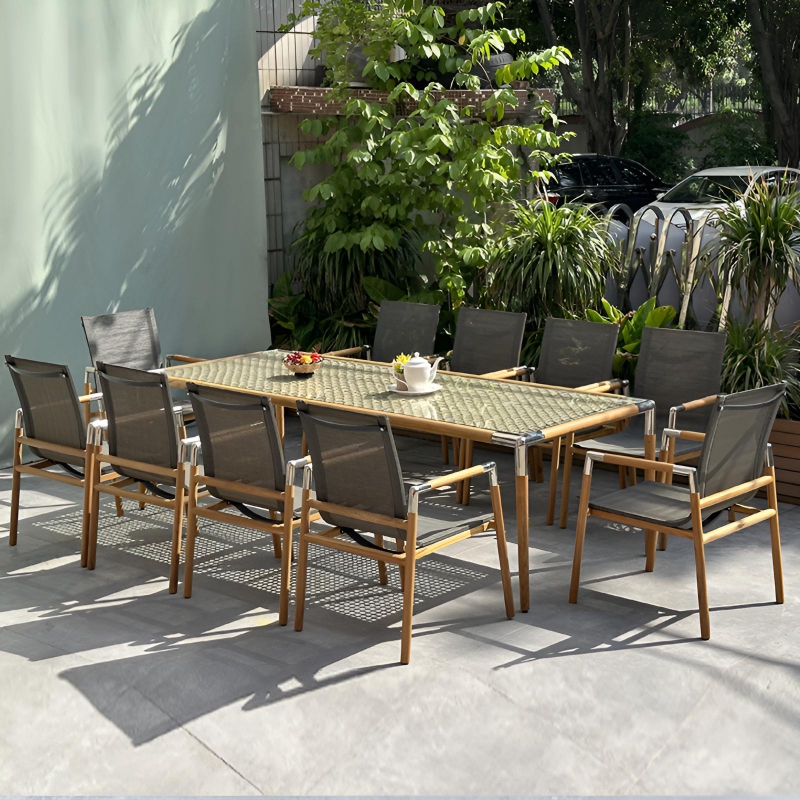 10 person teak Outdoor garden dining furniture