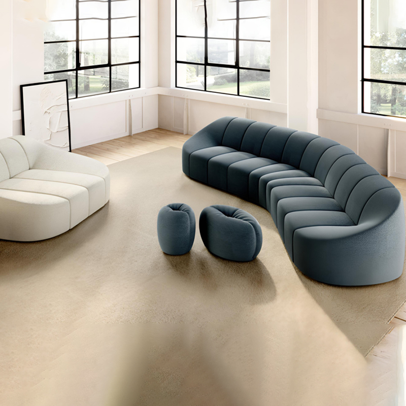 new living room blue fabric sofas for sale