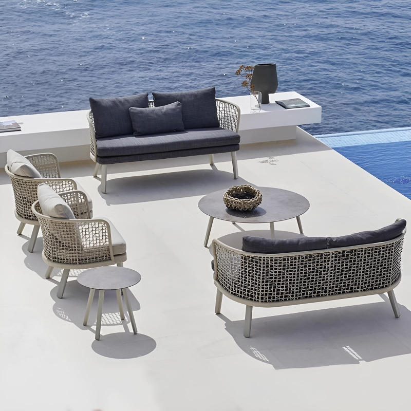 High Quality Leisure Rope Weaving Outdoor Garden Sofa