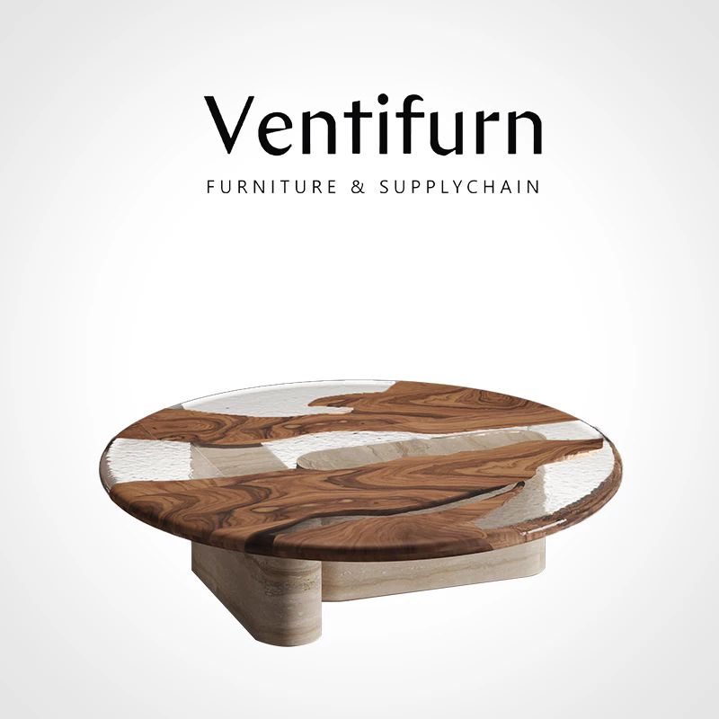 modern round coffee table set for living room