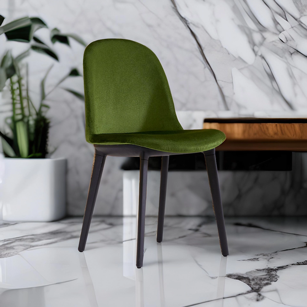 nordic PP velvet dining room chairs upholstered