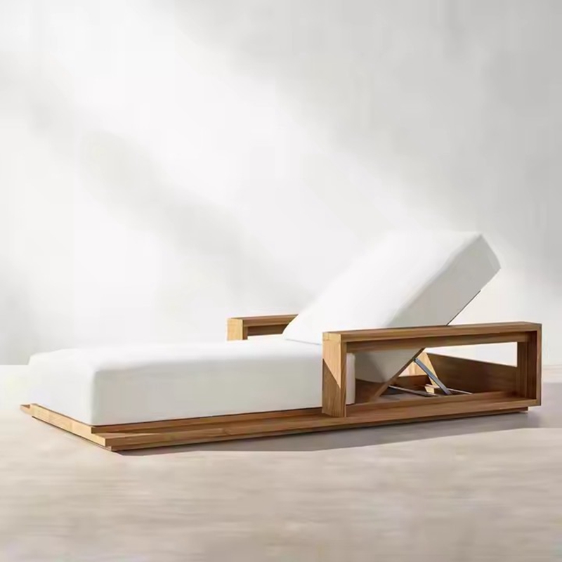 In Pool Patio Teak Chaise Lounge Chairs Outdoor