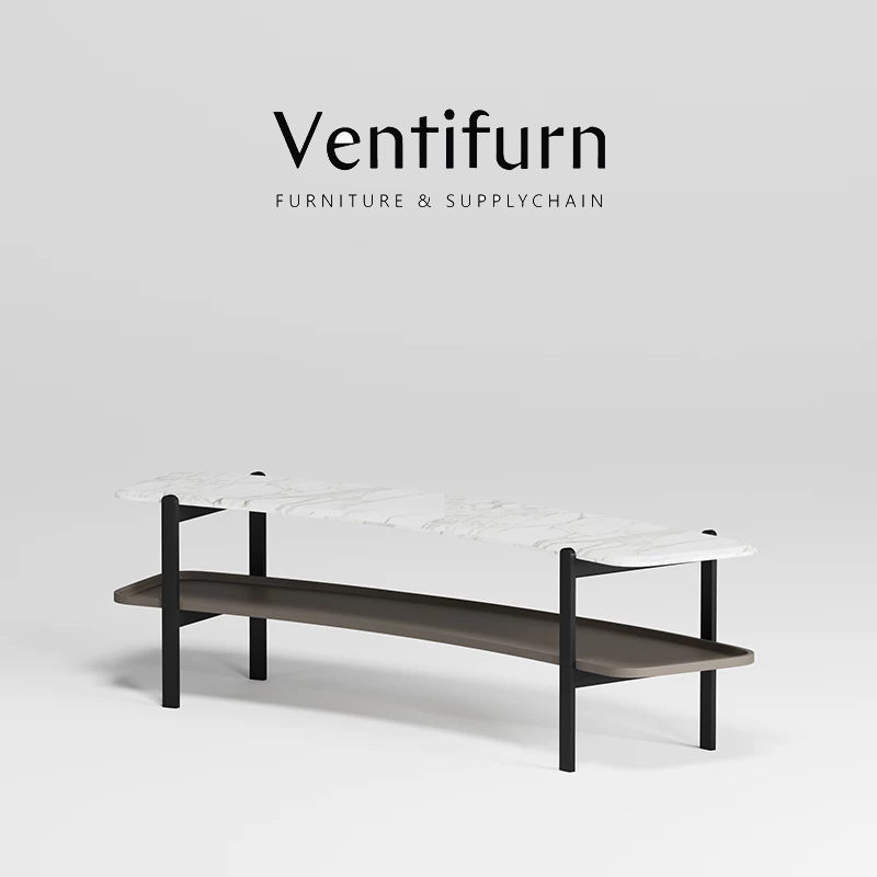 living room c shaped white marble side table