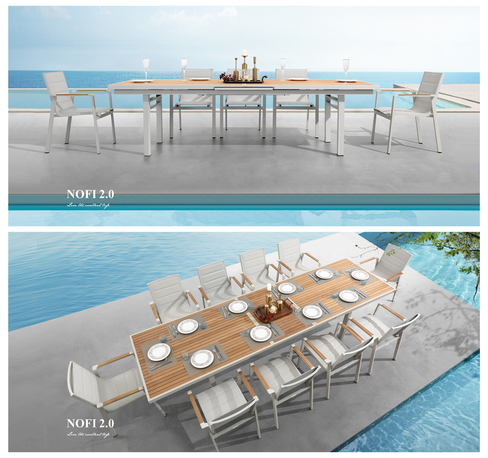 cast aluminum garden furniture white (2)
