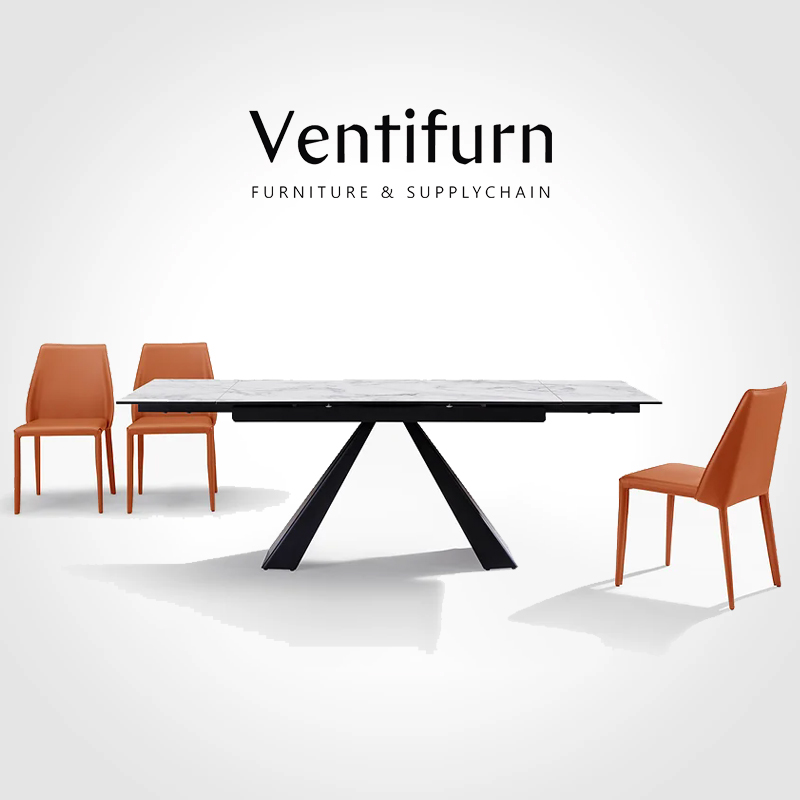 indoor extandable dining table set for 8