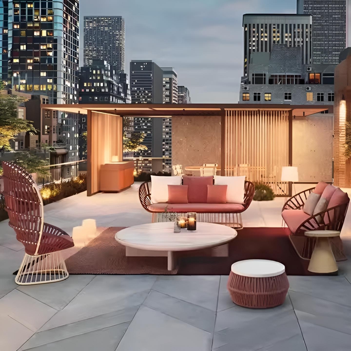 Unique new designer creative red rope outdoor furniture