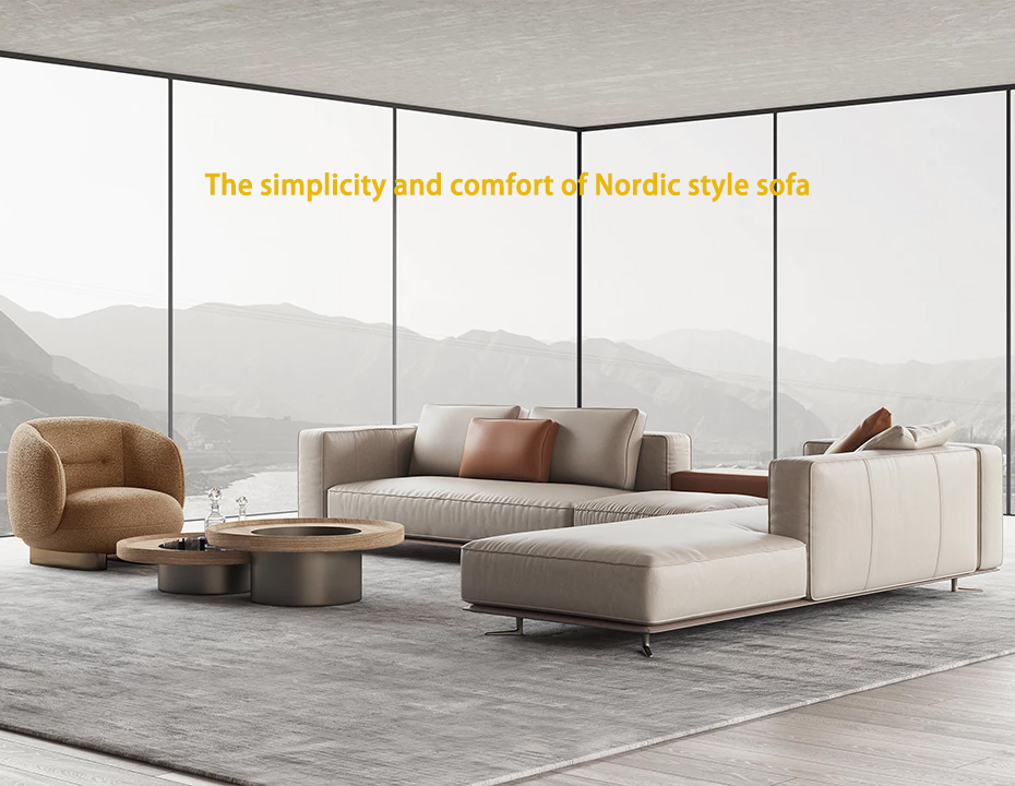 The simplicity and comfort of Nordic style sofa