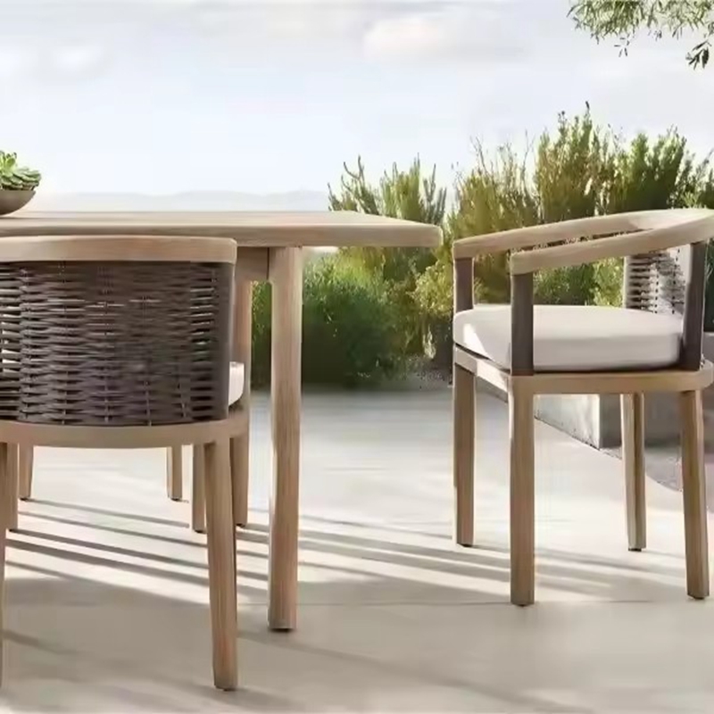 teak outdoor garden table and chairs set