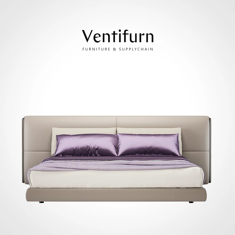 bedroom queen size leather up-holstered beds