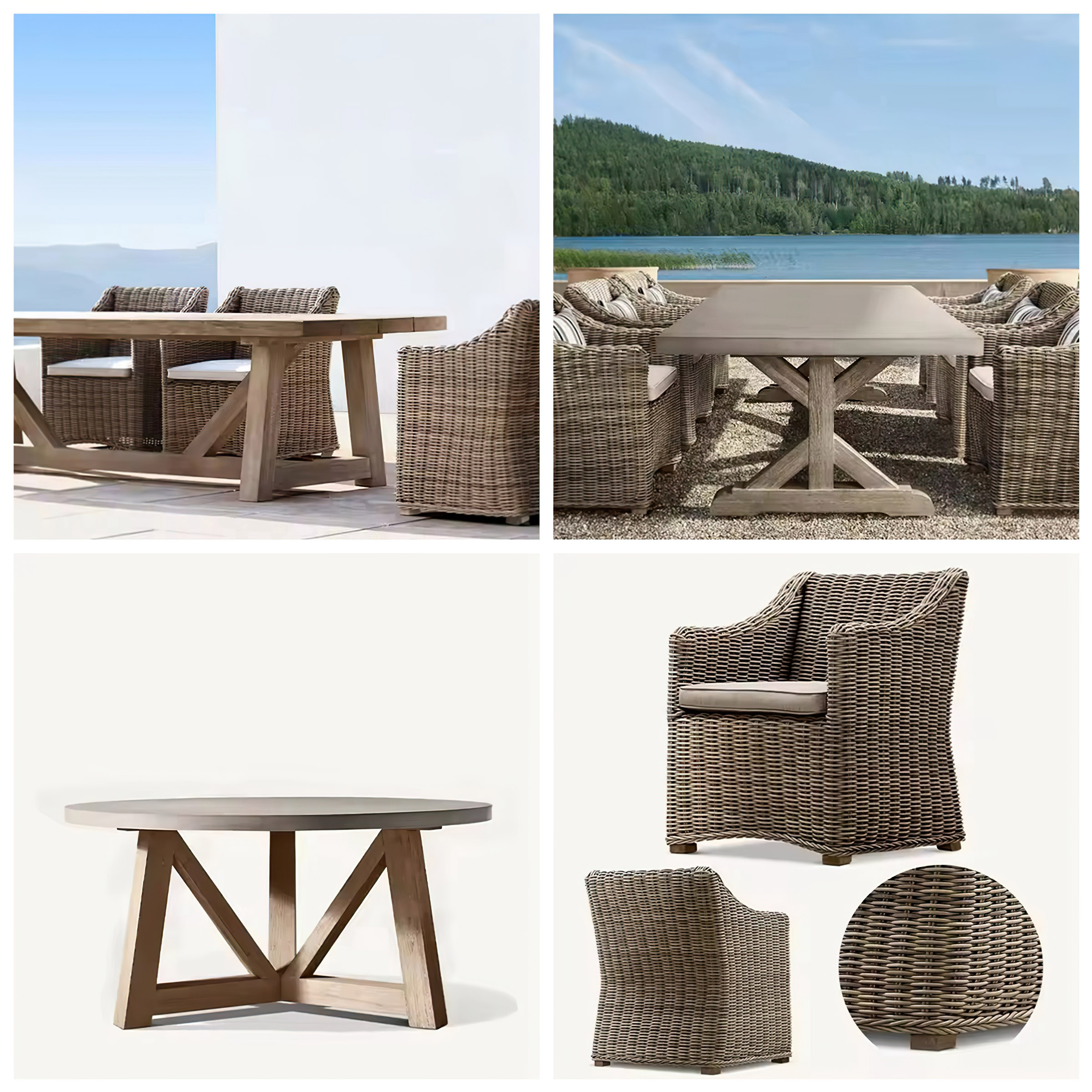 wicker dining set (2)