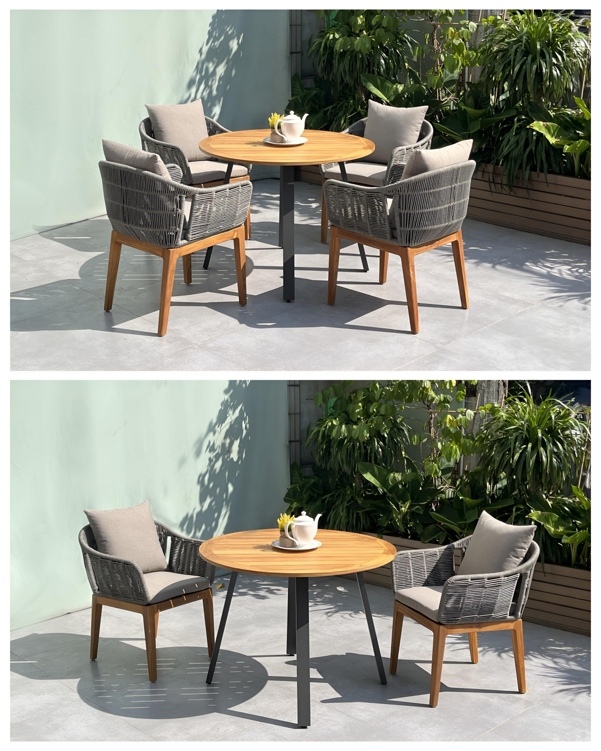 garden table and chairs (2)