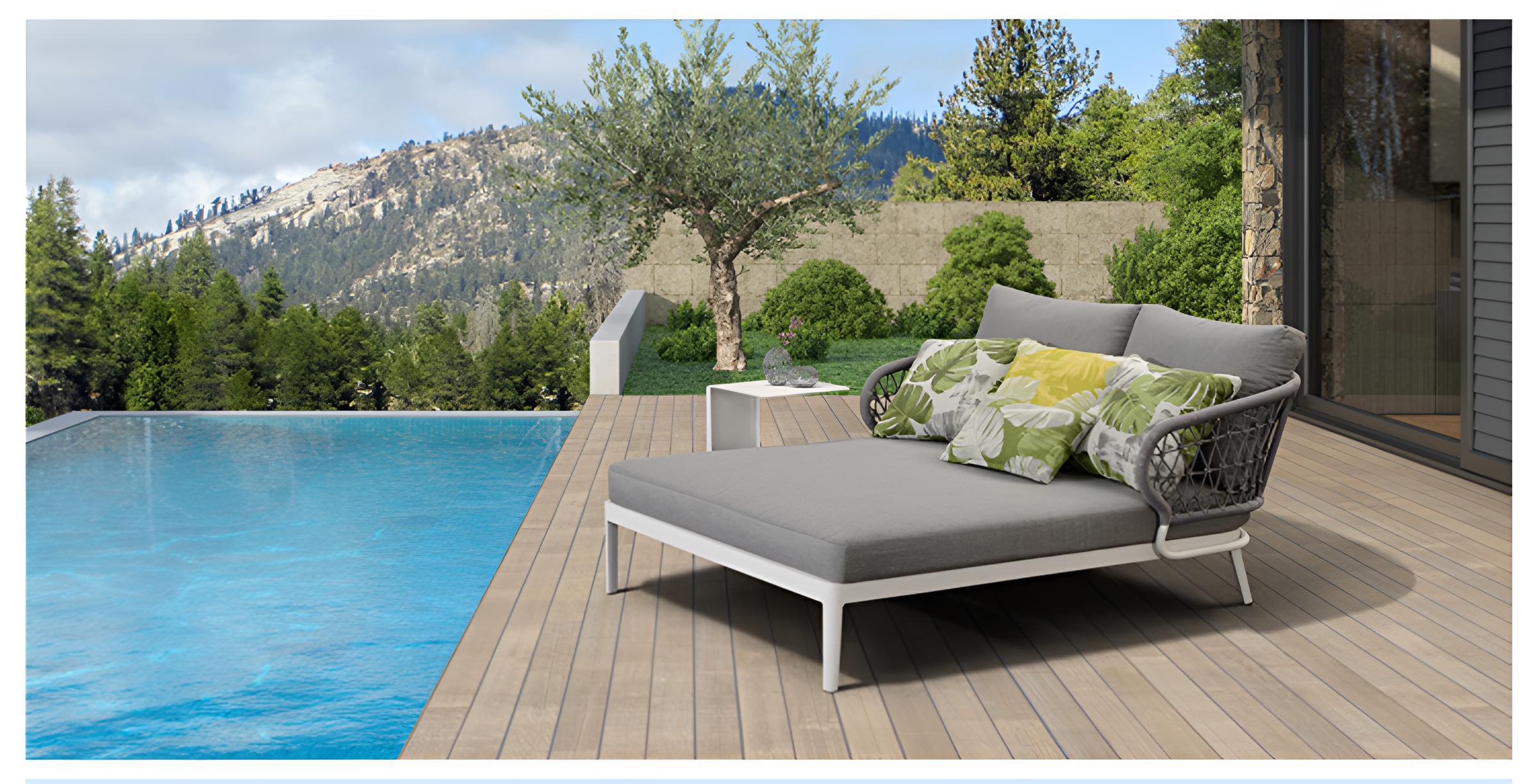 grey sun loungers